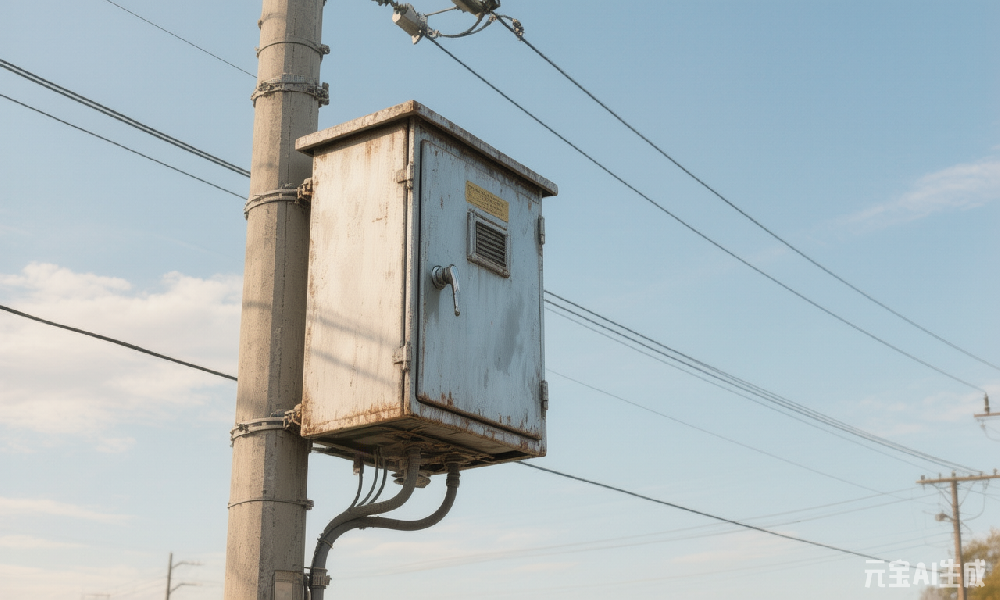 Industrial distribution boxes overview AI image